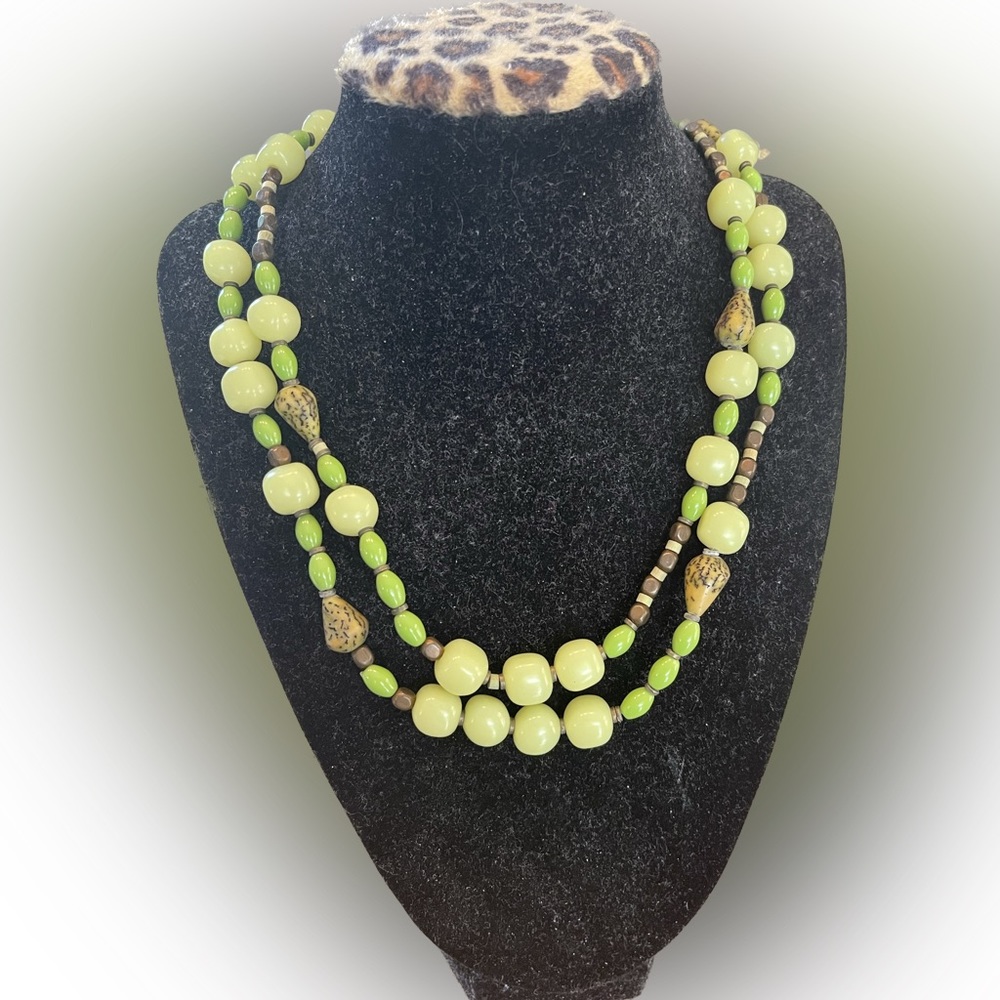 Multi shaped beaded long necklace to create your own style Multi colored